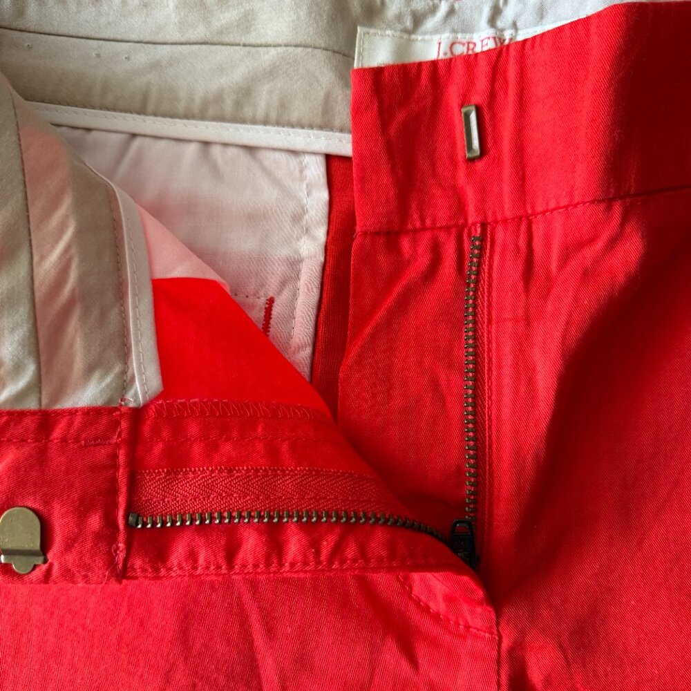J. Crew Factory Red Orange Coral Chino Broke-In Shorts - Size 8 - Picture 5 of 6